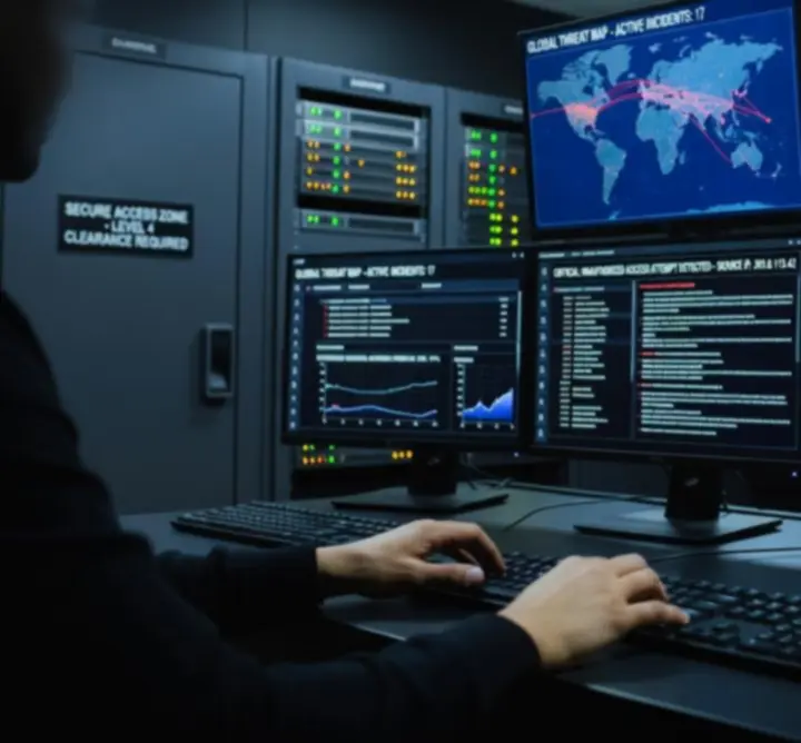 Panel monitoringu bezpieczeństwa IT z analizą zdarzeń